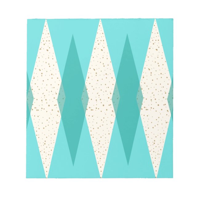 Bloco De Notas Notepad de Argyle Moderno do meio século (Frente)