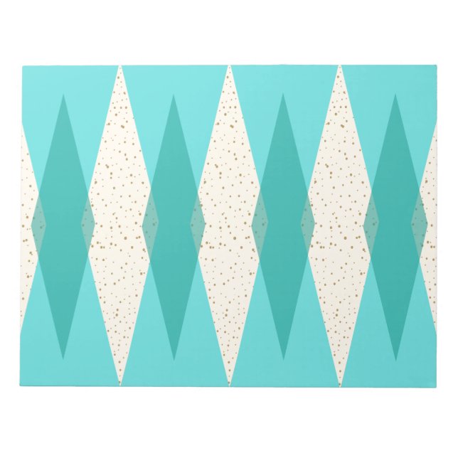 Bloco De Notas Notepad de Argyle Moderno do meio século (Frente)