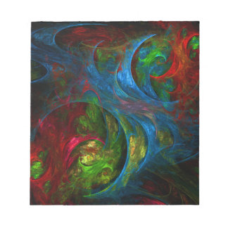 Bloco De Notas Notepad de arte Abstrato azul gênesis