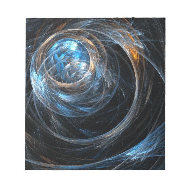 Bloco De Notas Notepad de Arte Abstrato mundial (Frente)