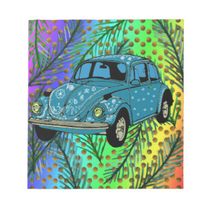 Bloco De Notas Notepad de Arte Colorida de Hippie