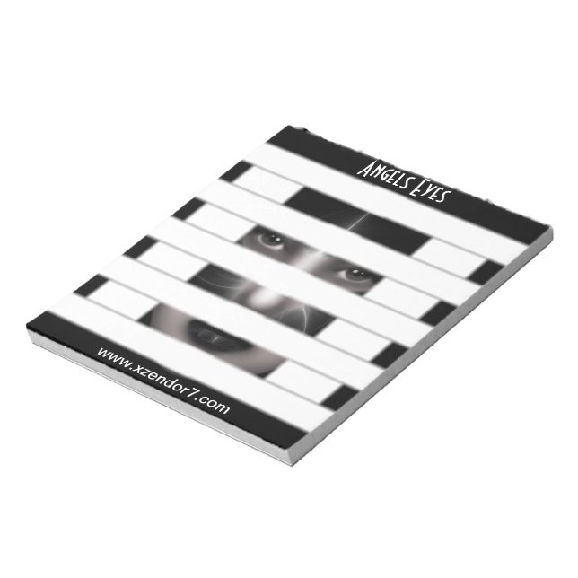 Bloco De Notas Notepad de Arte Fractal de Olhos Anjos (Invertido)