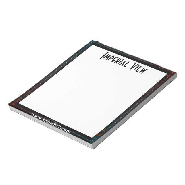 Bloco De Notas Notepad de arte frontal de visualização imperial (Invertido)