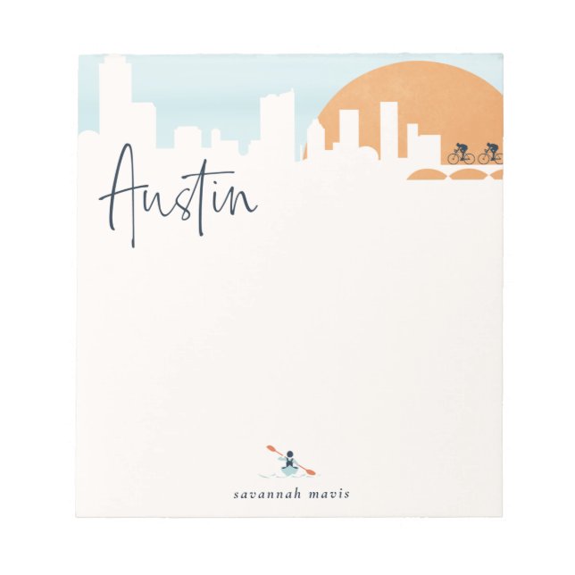 Bloco De Notas Notepad de Austin Skyline (Frente)