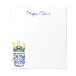 Bloco De Notas Notepad de Balde de gelo da Chinoiserie Watercolor