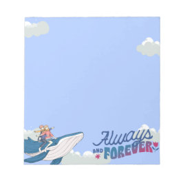 Bloco De Notas Notepad de Baleia Romântica - Perfeito para Amante