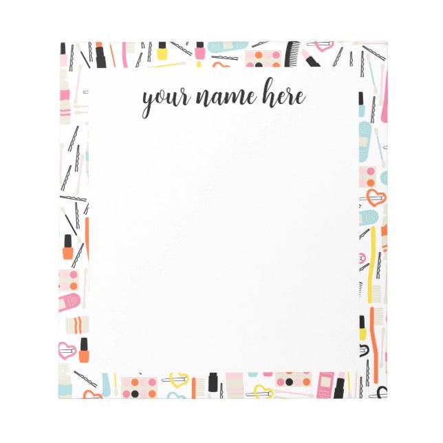 Bloco De Notas Notepad de Beauticista Personalizado (Frente)