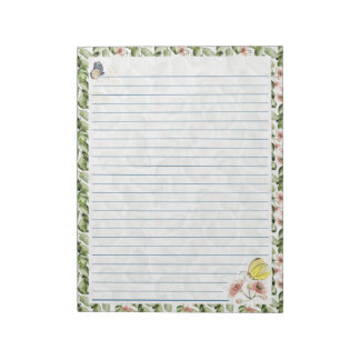 Bloco De Notas Notepad De Borboleta Eucalyptus Com Aquarela De 40