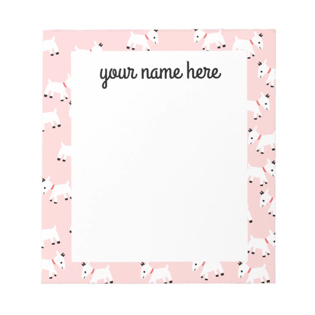 Bloco De Notas Notepad de Cabras Rosa Personalizadas (Frente)