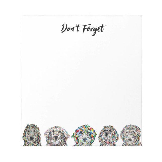 Bloco De Notas Notepad de cães (Frente)