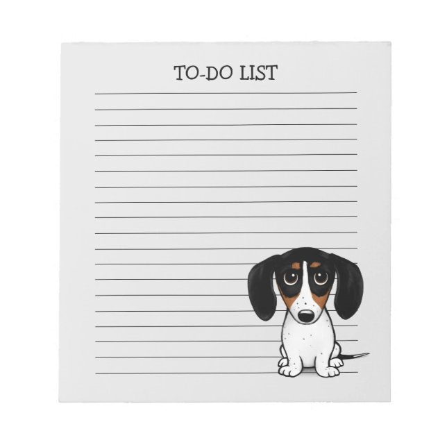 Bloco De Notas Notepad De Cãozinho De Cãozinho Enfiado Com Pãozin (Frente)