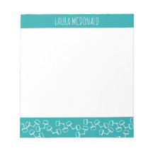 Notepad de Cavalo de Snaffle Moderno - Teal