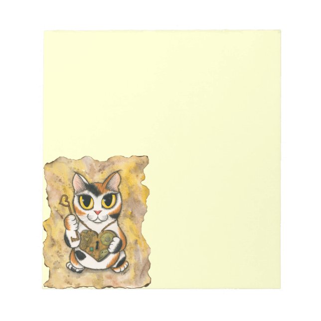 Bloco De Notas Notepad de chave de bloqueio cardíaco de Namorados (Frente)