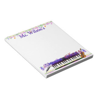 Bloco De Notas Notepad de Classe de Música Personalizado para Pro
