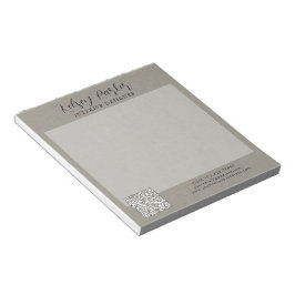 Bloco De Notas Notepad de código QR personalizável de textura de