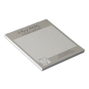 Bloco De Notas Notepad de código QR personalizável de textura de