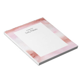 Bloco De Notas Notepad de cor-de-água rosa e ferrugem personaliza