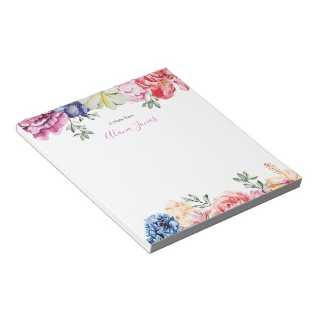 Bloco De Notas Notepad de cor flutuante colorida personalizado (Inclinado)