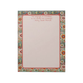 Bloco De Notas Notepad de Cota de Amizade do Jardim Vermelho