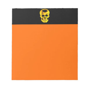 Bloco De Notas Notepad de crânio do ouro