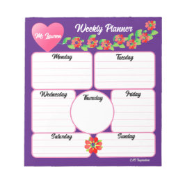 Bloco De Notas Notepad de Disposição das Flores do Planador Seman