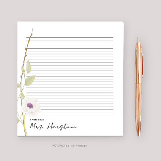 Bloco De Notas Notepad de doação de professor de água-colorida