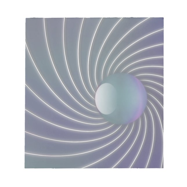 Bloco De Notas Notepad de Espirais do Mar Profundo (Frente)