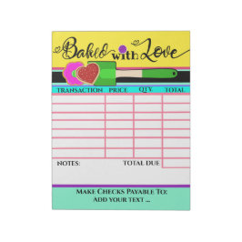 Bloco De Notas Notepad De Fatura Com Amor