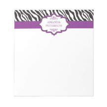Notepad de Fita Roxo Zebra