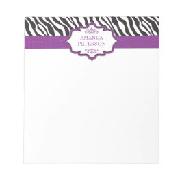 Bloco De Notas Notepad de Fita Roxo Zebra
