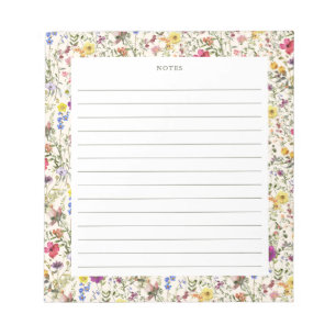 Bloco De Notas Notepad de flor selvagem