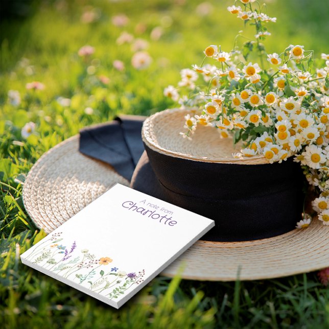 Bloco De Notas Notepad de flor silvestre Boho Country (Criador carregado)