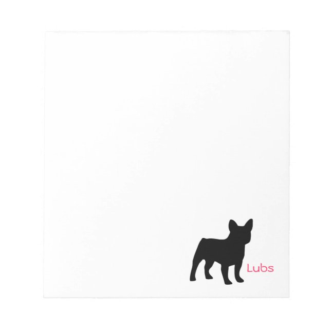Bloco De Notas Notepad de Frenchie Love (Frente)