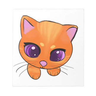 Bloco De Notas Notepad de Gato Laranja Gato