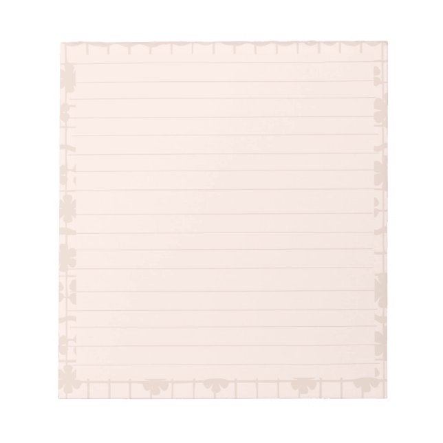 Bloco De Notas Notepad de Grade Floral (Frente)