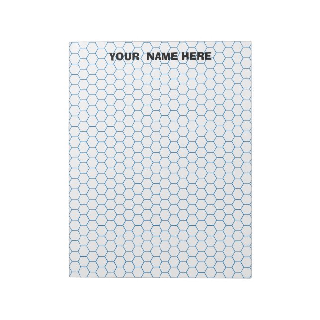 Bloco De Notas Notepad de Gráfico de Hexágono Grande Personalizad (Invertido)