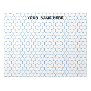 Bloco De Notas Notepad de Gráfico de Hexágono Grande Personalizad