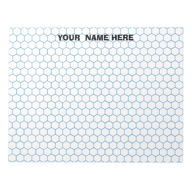 Bloco De Notas Notepad de Gráfico de Hexágono Grande Personalizad (Frente)