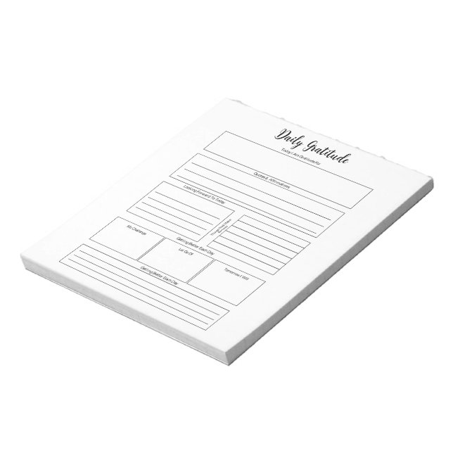 Bloco De Notas Notepad de Gratidão Diária (Invertido)