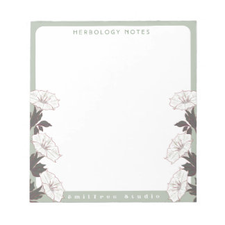 Bloco De Notas Notepad de Herbologia de Moonflower