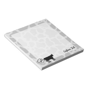 Bloco De Notas Notepad De Ícone De Metano De Vaca