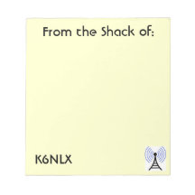 Notepad de Indicativo de Chamada de Rádio Amarelo