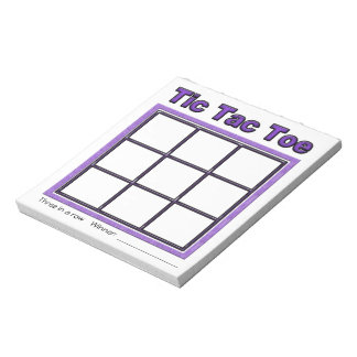 Bloco De Notas Notepad De Jogo De Toque Tic Roxo