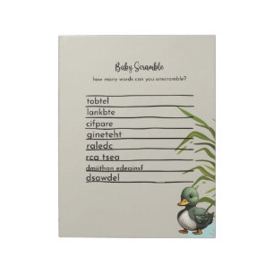 Bloco De Notas Notepad de Jogo Scrabble Baby de 40