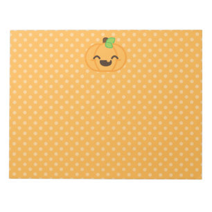 Bloco De Notas Notepad de Kawaii Jack O Lanterna Pumpkin