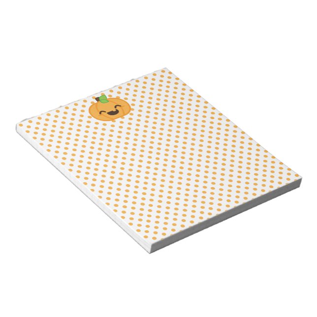 Bloco De Notas Notepad de Kawaii Jack O Lanterna Pumpkin (Inclinado)
