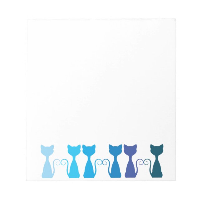 Bloco De Notas Notepad de Kittens Azuis (Frente)