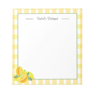 Bloco De Notas Notepad de limão personalizado amarelo da Trendy