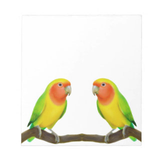 Bloco De Notas Notepad de Lutino Lovebird Love