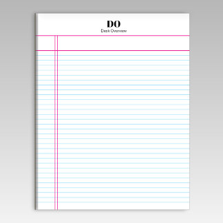 Bloco De Notas Notepad de Margem de Nome Monograma Simples